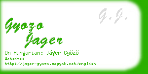 gyozo jager business card